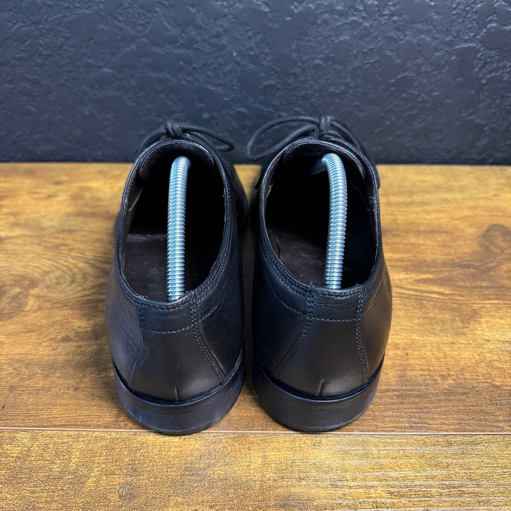 BOSS Hugo Boss 50299345 Black Leather Derby Dress Shoes Mens Size 8 - Picture 4 of 7